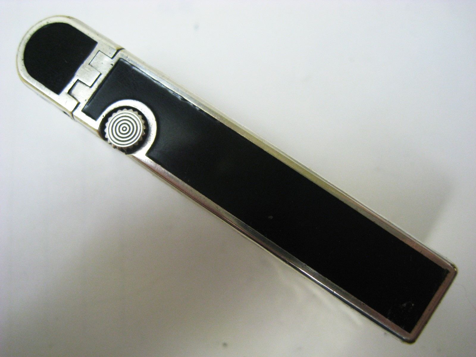 美品 スイス製 ダンヒルDUNHILLライター シルバー+ブラック 赤革ケース  