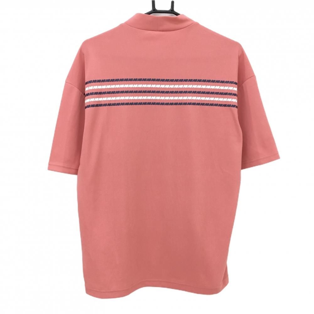 new balance golf - ニューバランスゴルフ 半袖ハイネックシャツ ピンク系×白 胸ポケット メンズ 5(L) ゴルフウェア 2023年モデル New Balance ニューバランスゴルフ 半袖ハイネックシャツ ピンク系×白 胸