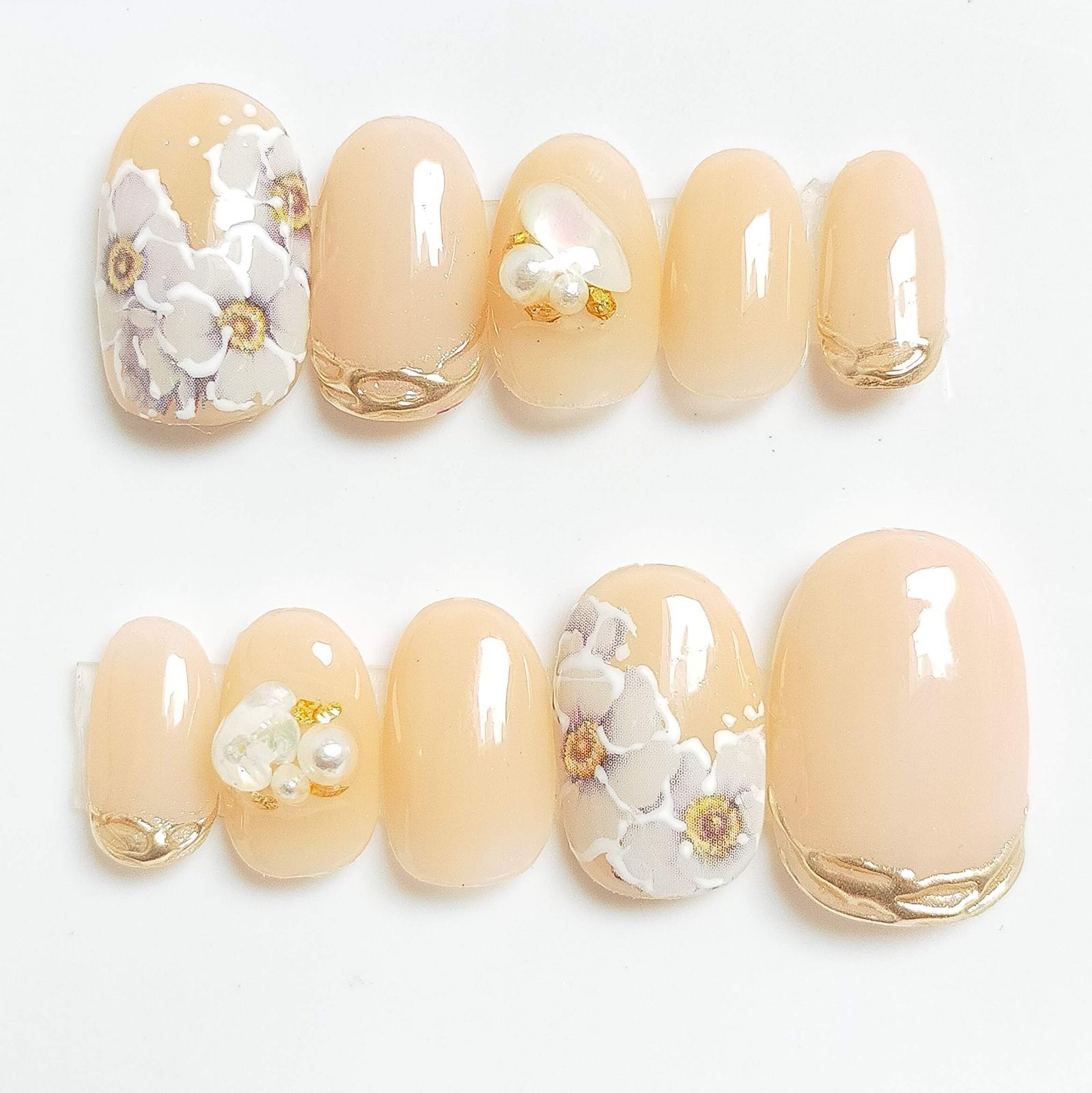 【現品販売】フラワー 花 ビジュー シェル ミラー うねうね ウエディング 前撮