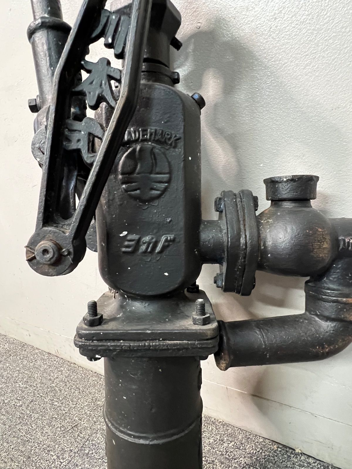 井戸ポンプ手押しポンプレトロ川本式アンティークb8