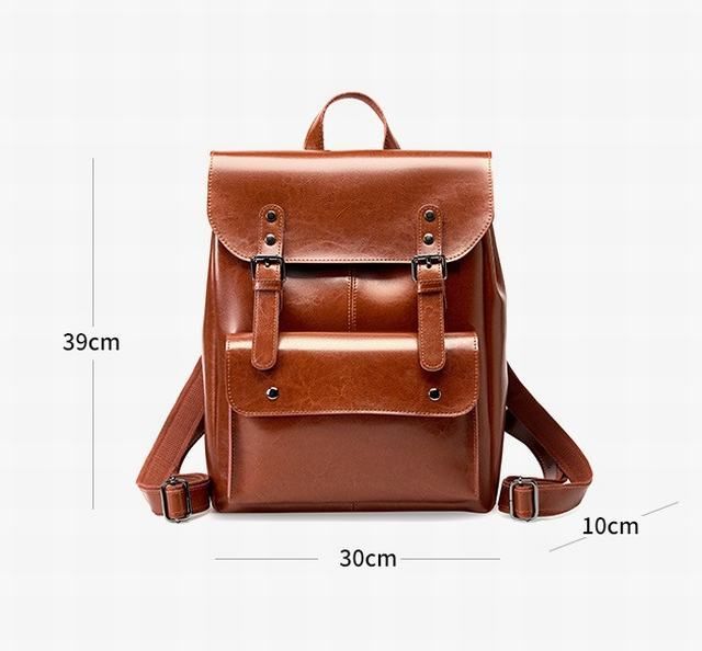 ☆リュックサック デイパック 本革 ポケット多数 仕切り スクエア