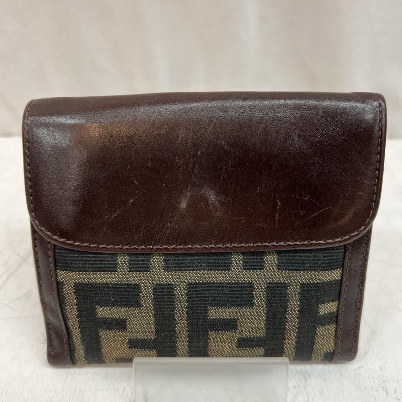 FENDI フェンディ 財布 二つ折り Wホック 二つ折り財布 ズッカ柄 2251-12671-098