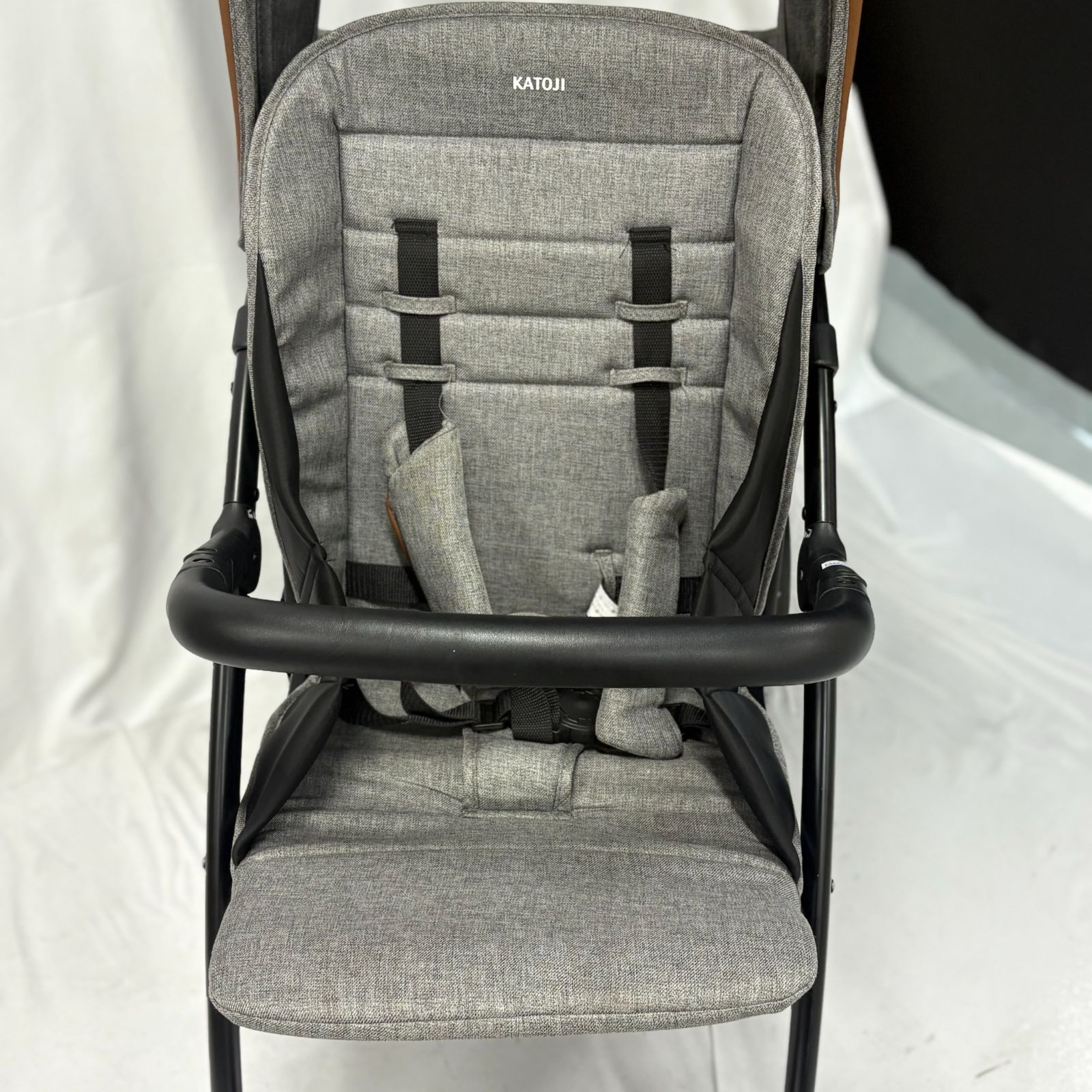 極美品 カトージ 2人乗りベビーカー 自立 2シーター 双子 年子 グレー