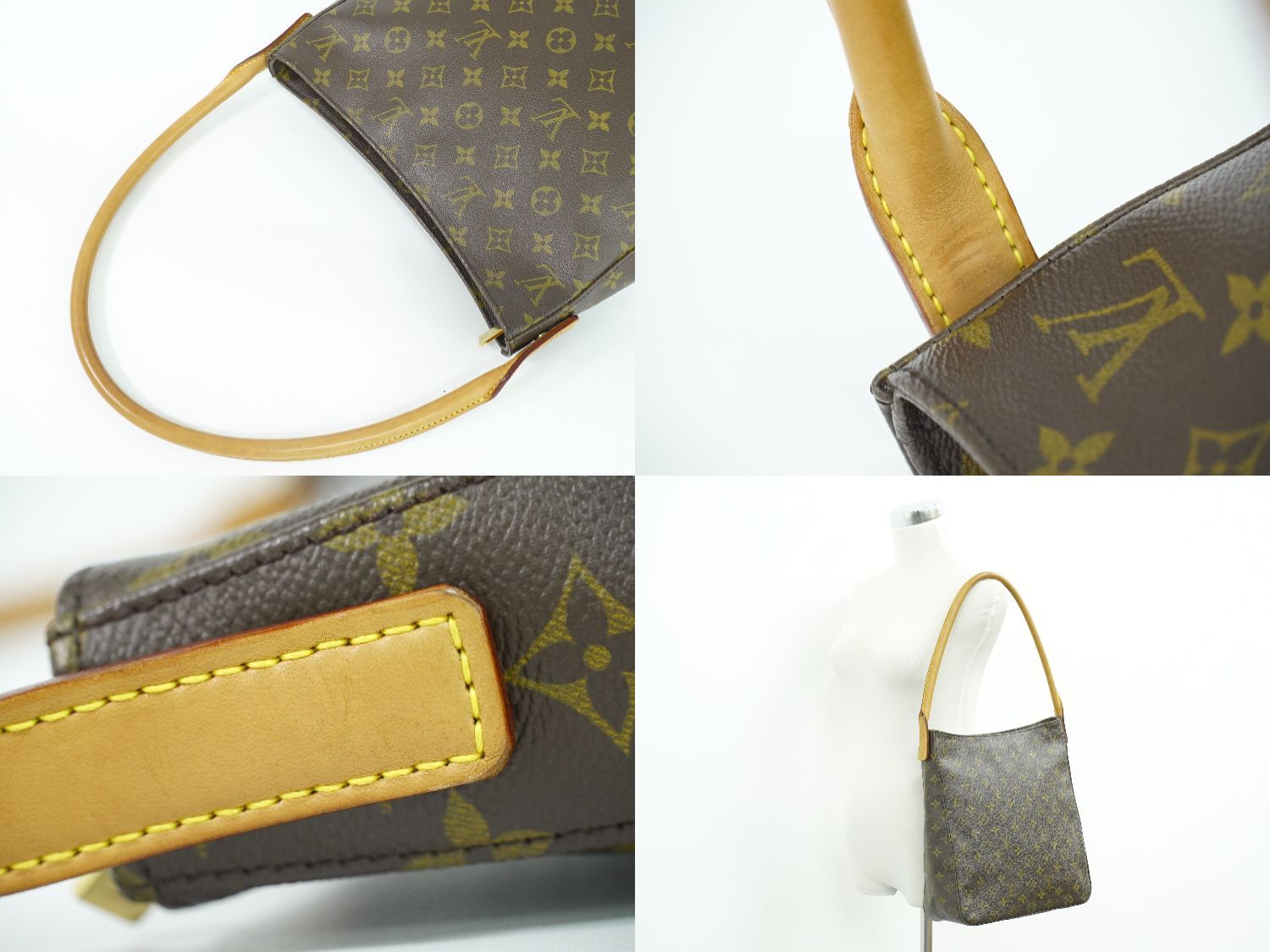 本物 ルイヴィトン LOUIS VUITTON LV ルーピング GM モノグラム ショルダーバッグ ブラウン M51145 Looping ビトン  バッグ 中古 【フォロー割】 - メルカリ