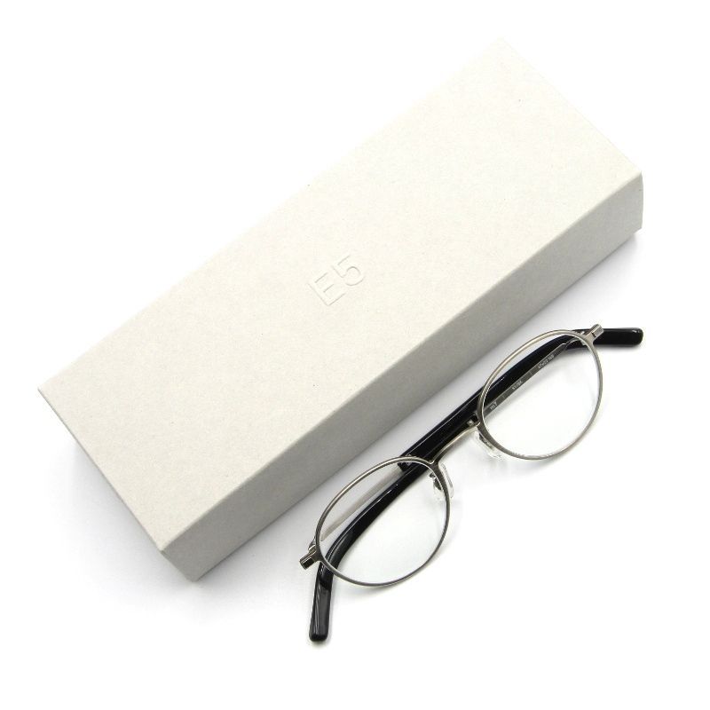 E5 eyevan イーファイブ アイヴァン メガネフレーム m7 度入り ボストン ST|BK シャーリングチタン|ブラック61002597