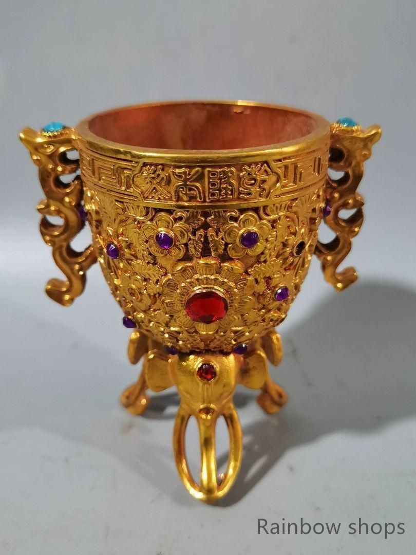 銅 細工 江山永固杯 装飾品 工芸品 置物 銅 細工 江山永固杯 装飾品 工芸品 置物 ml330cp55 - メルカリ