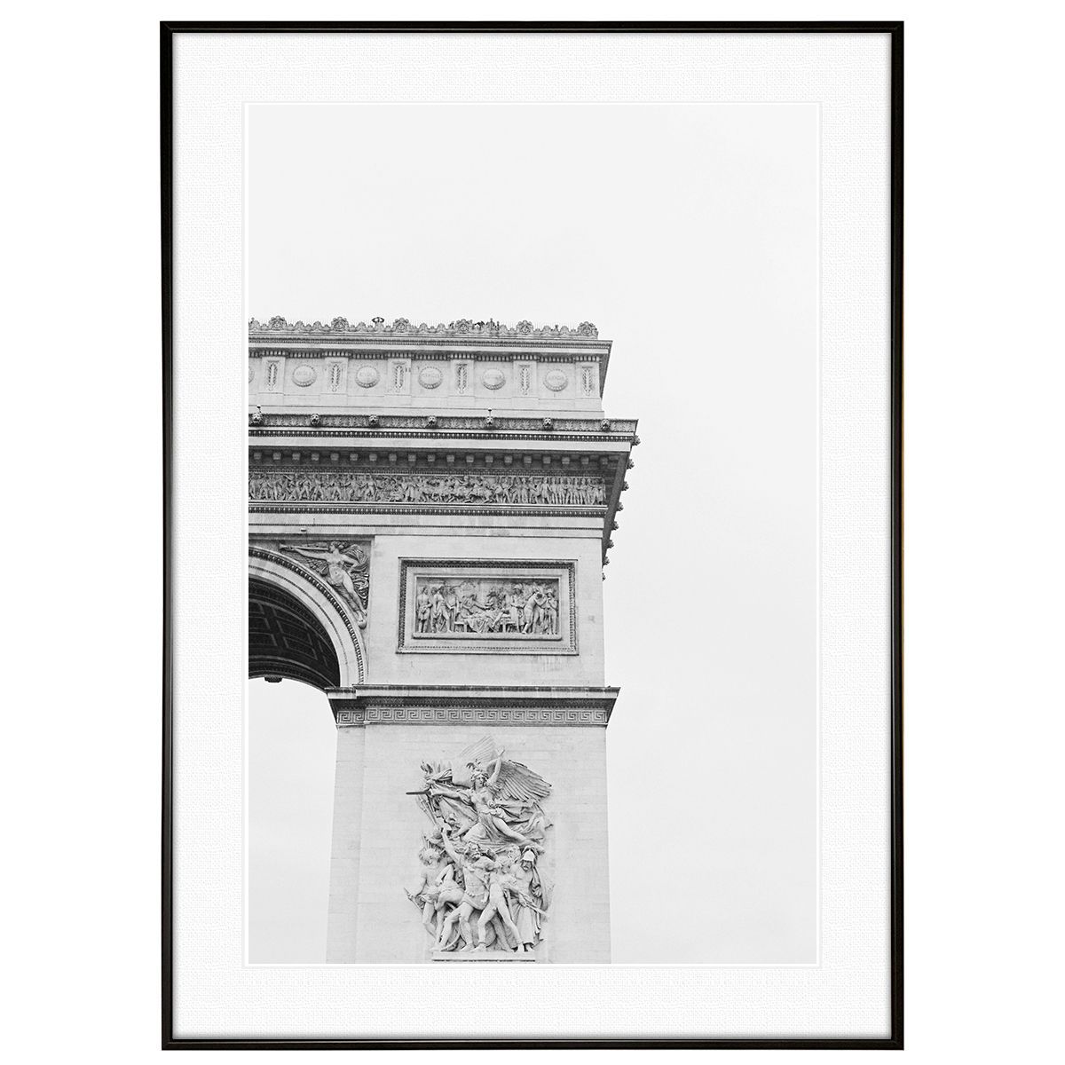 冬写真 フランス パリ 冬のエトワール凱旋門 インテリアアートポスター写真額装 AS1125