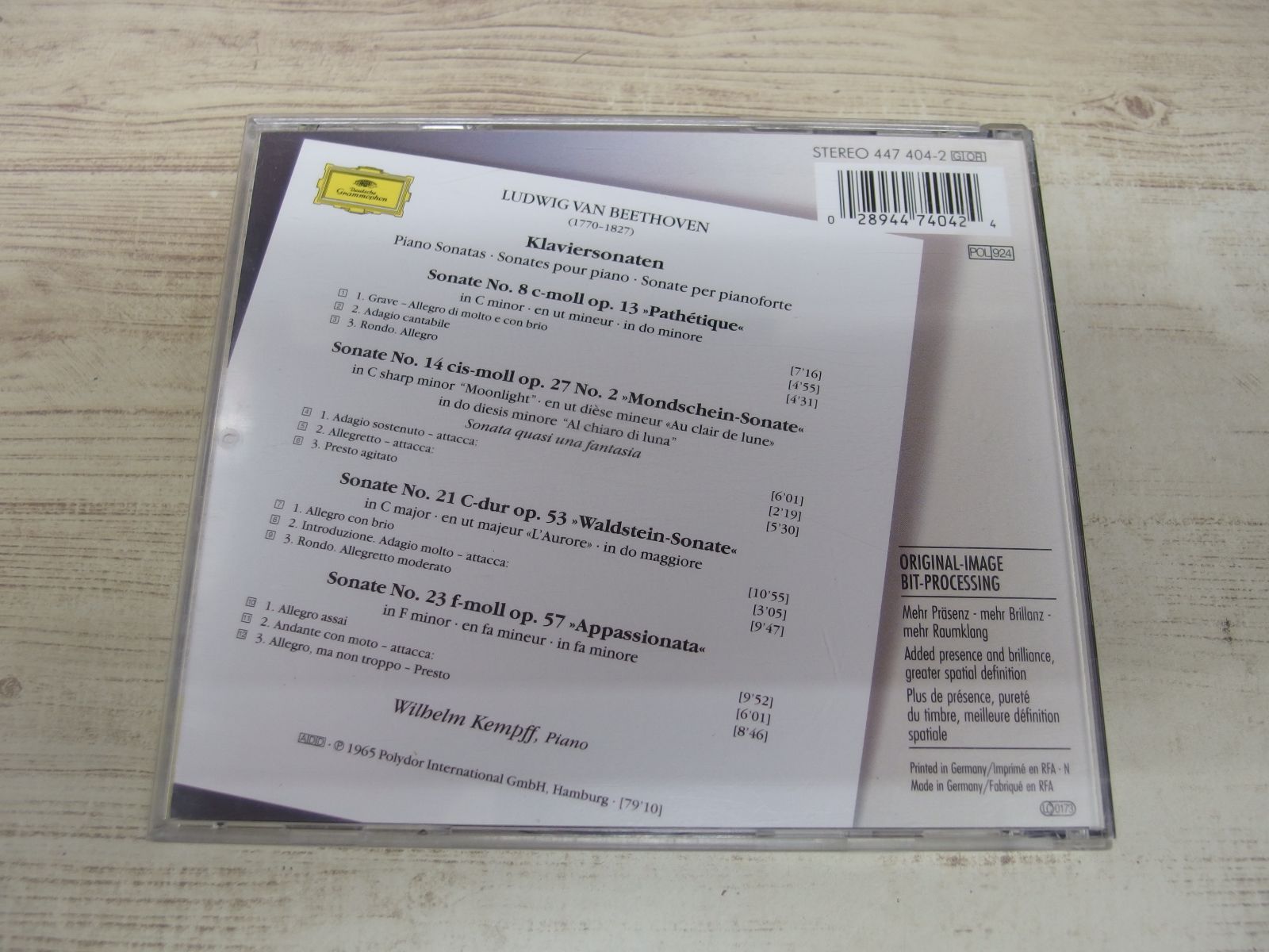 CD / Beethoven: Piano Sonatas Nos. 8, 14, 21 & 23 / Wilhem