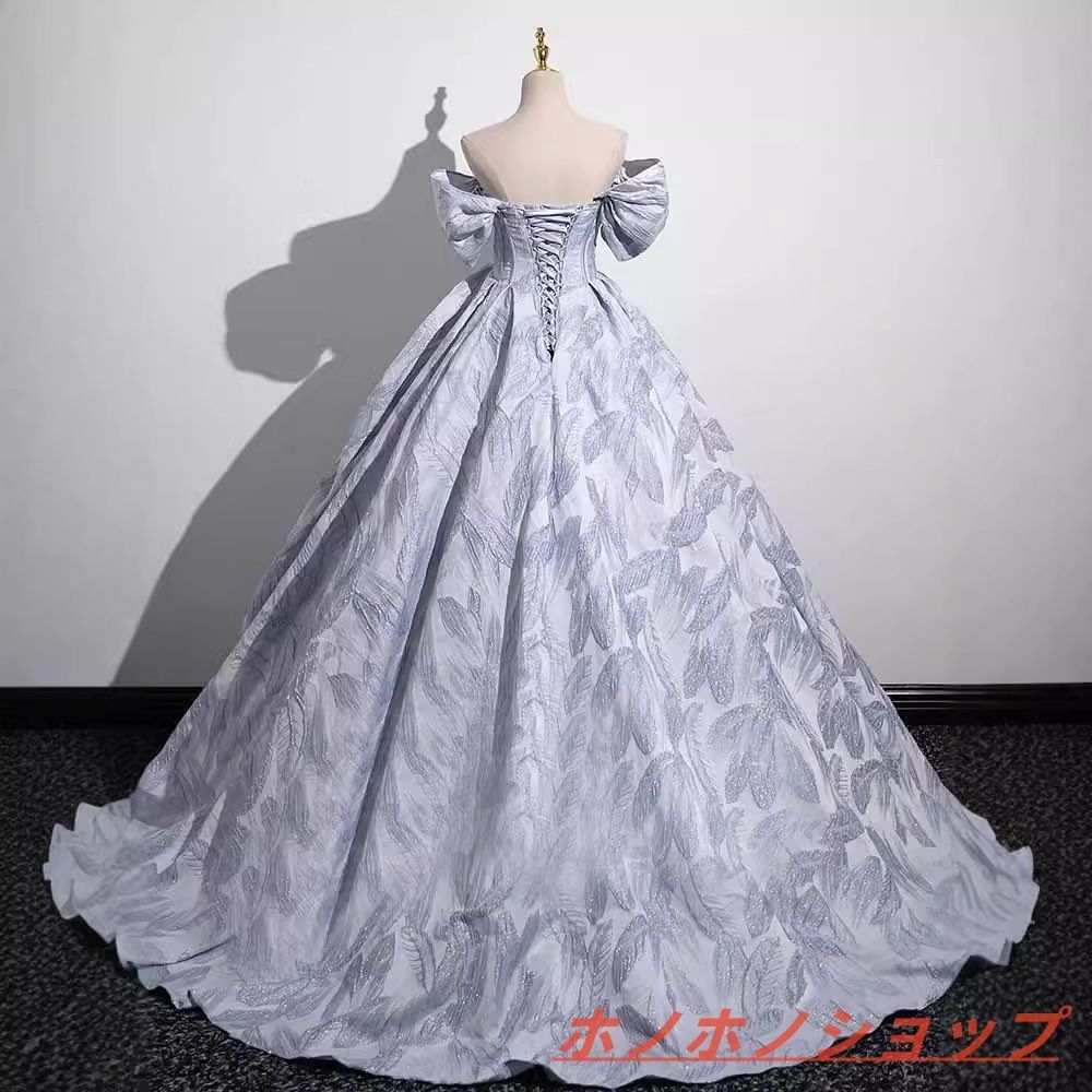 Aラインドレス カラードレス 舞台 声楽 ロングドレス 演奏会ドレス コンサート 衣装 大人ドレス ステージ衣装 パーティードレス ブルー 高級 バイオリン 発表会