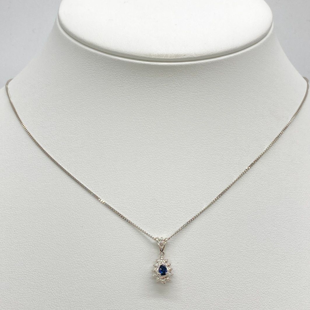 美品】K18+天然ダイヤモンド0.58ctネックレス