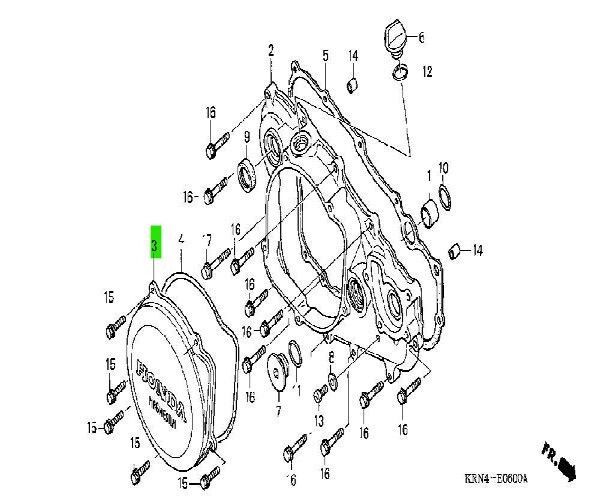 ホンダ CRF250R カバー クラッチ OUTER CLUTCH COVER 11351-KRN-670 HONDA 純正 Genuine JDM メーカー純正品