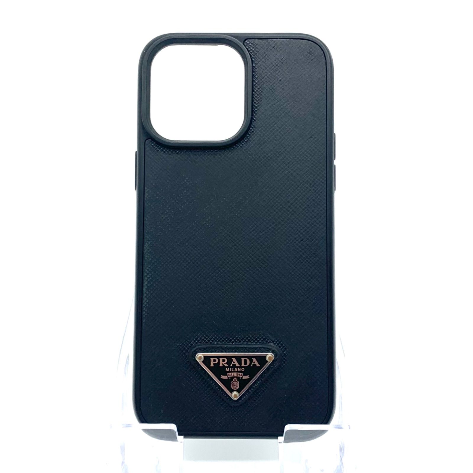 PRADA iPhone14 Pro Max ケース 三角ロゴ シルバー金具