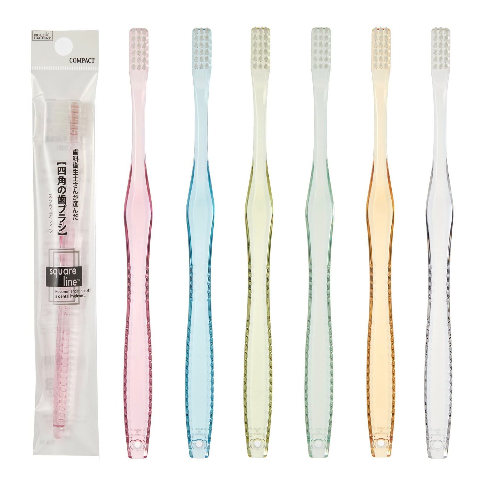 数量限定】スクウェアライン 四角の歯ブラシ 6本入り 歯科衛生士さんが選んだ 3列18穴 歯磨きのプロ (COMPACT) - C'sSHOP -  メルカリ