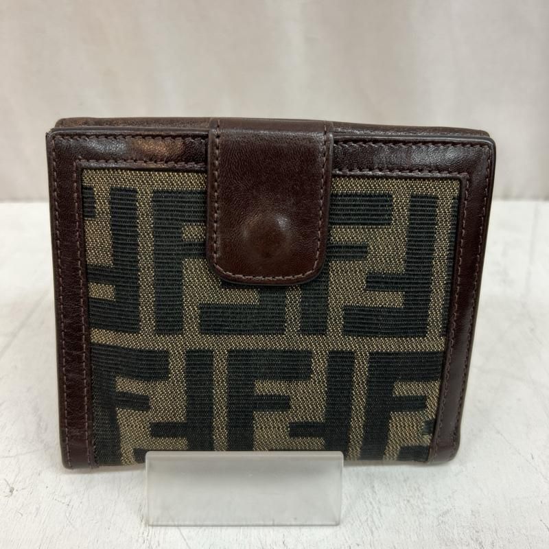 FENDI フェンディ 財布 二つ折り Wホック 二つ折り財布 ズッカ柄