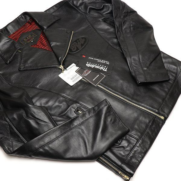 フラットヘッド RJB ライダーズジャケット ラムスキン 40(L