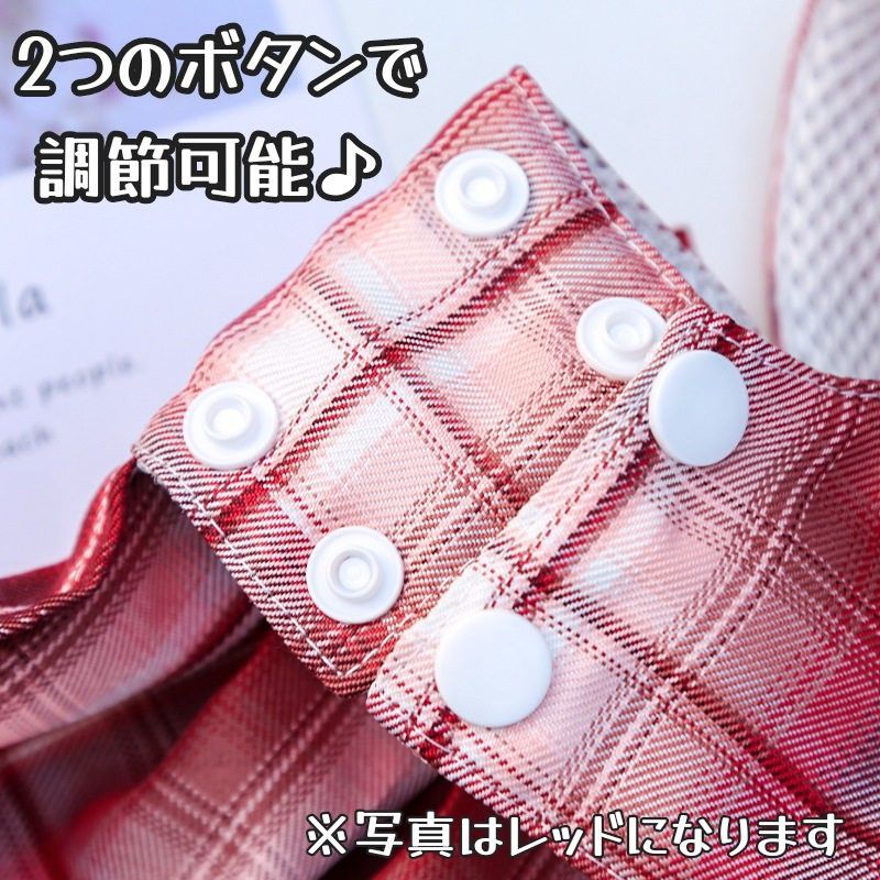 ハーネス 姫系 チェック柄 リボン 犬 リード付き 小型犬 中型犬 服 かわいい【ネイビー×イエロー】