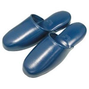  （まとめ）ニッポンスリッパ スリッパ 348919BL アニリンプラット L 