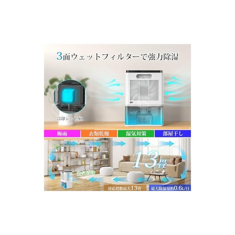 大容量 2.2L 被せる Wolfhowl 除湿機 大容量 2.2L 被せる Wolfhowl 除湿機