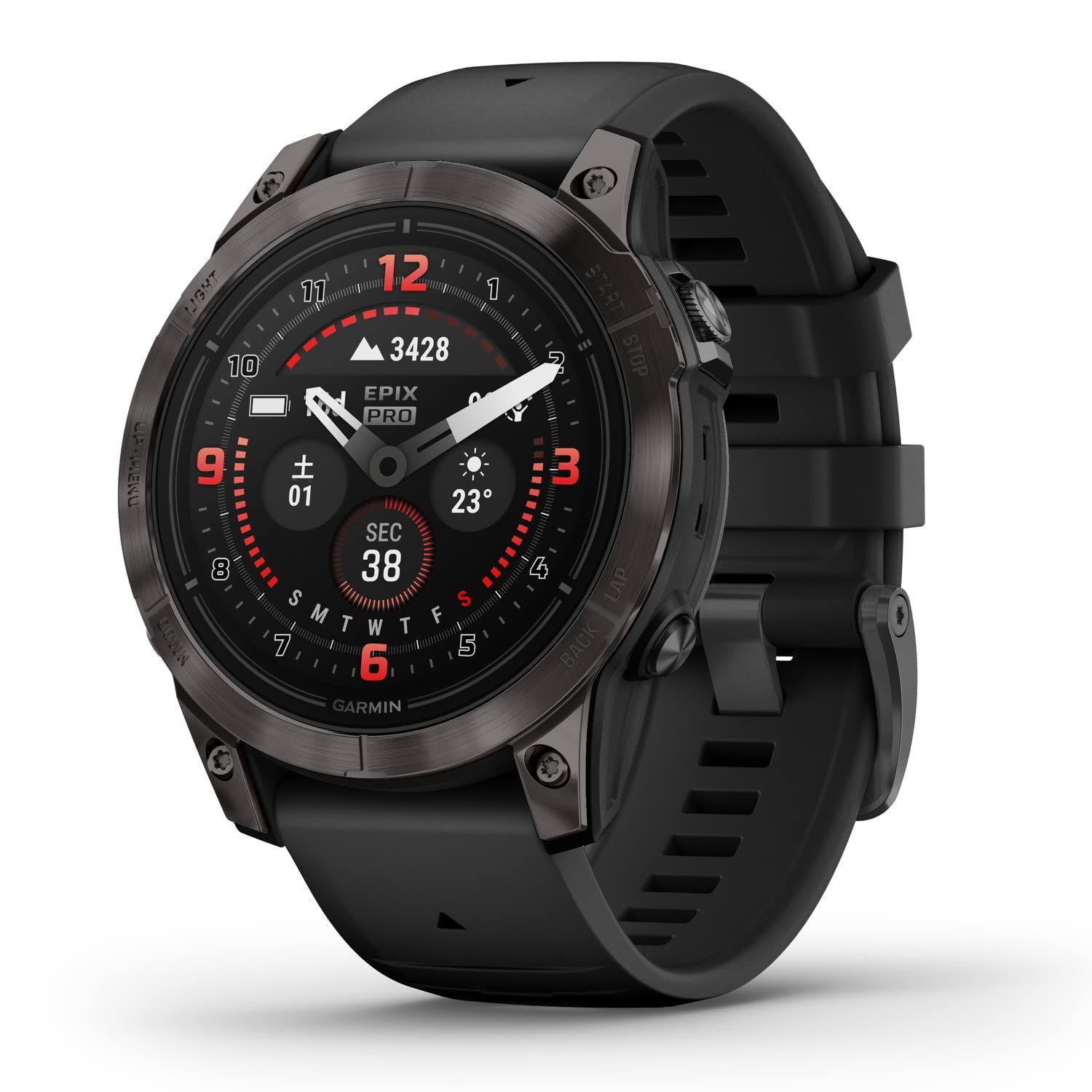 ガーミン GARMIN epix Pro 47mm Sapphire Ti Carbon Gray DLC|Black 日本正規品 心電図 ECG アプリ対応モデル