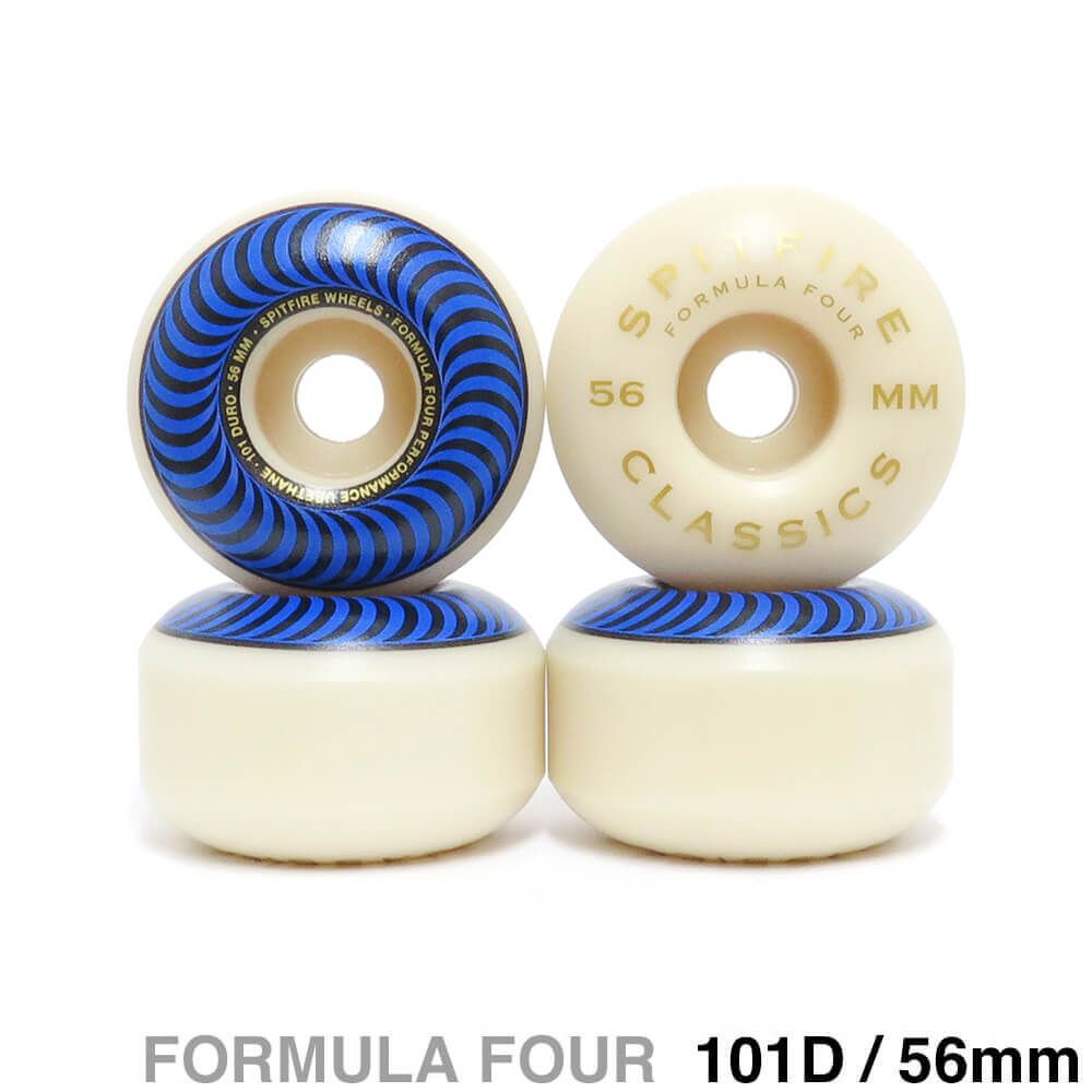 SPITFIRE FORMULA FOUR CLASSIC SHAPE サイズ：53mm スピット ファイアー フォーミュラ フォー ウィール  クラシック パーツ WHEEL スケートボード スケボー SKATEBOARD | flowbowl スピットファイヤー　ウィール　ブルー　フォーミュラ4　99a 53mm