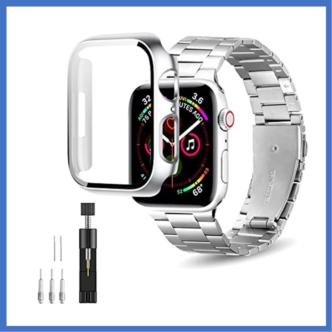 高額売筋】 Apple watch ベルト シルバー 42 44 45mm SE 耐腐食性 耐摩耗性 耐酸性 ステンレス  高級感