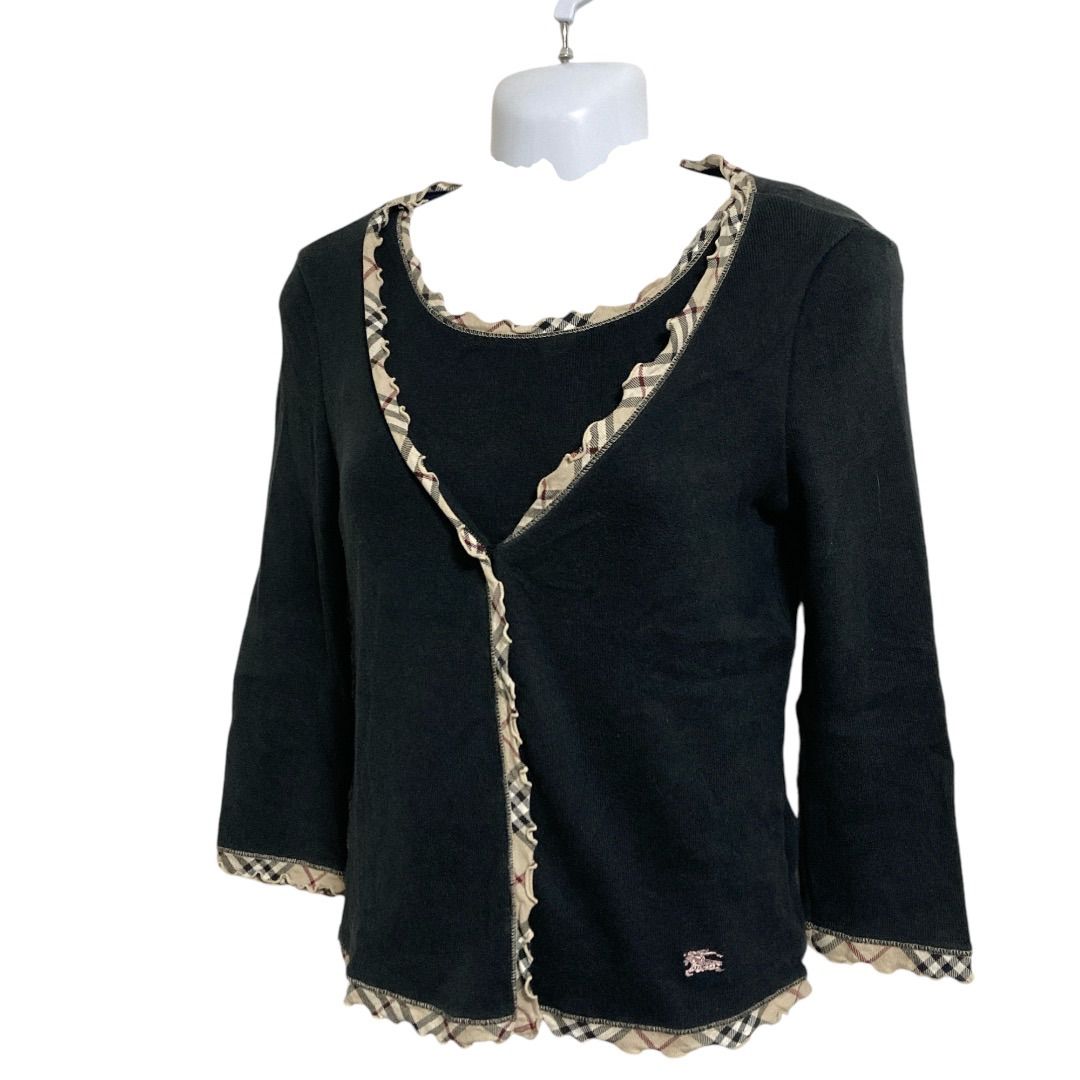 バーバリーブルーレーベル アンサンブル 七分袖 カーディガン BURBERRY