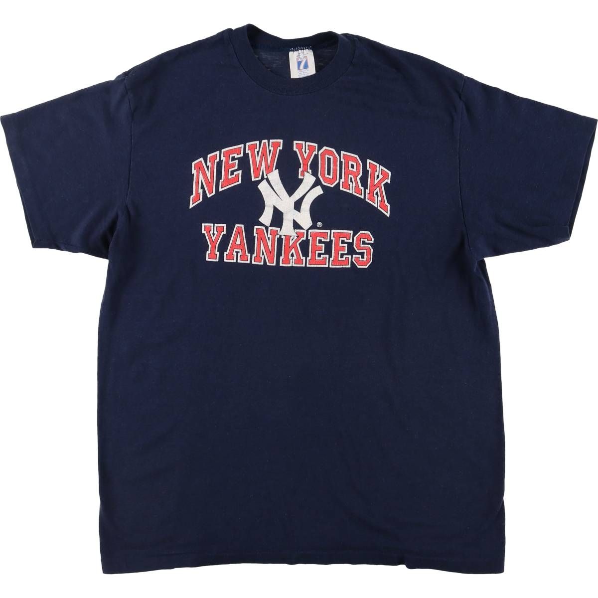 古着 90年代 LOGO7 MLB NEW YORK YANKEES ニューヨークヤンキース ロゴTシャツ メンズXL相当 ヴィンテージ|eaa543457