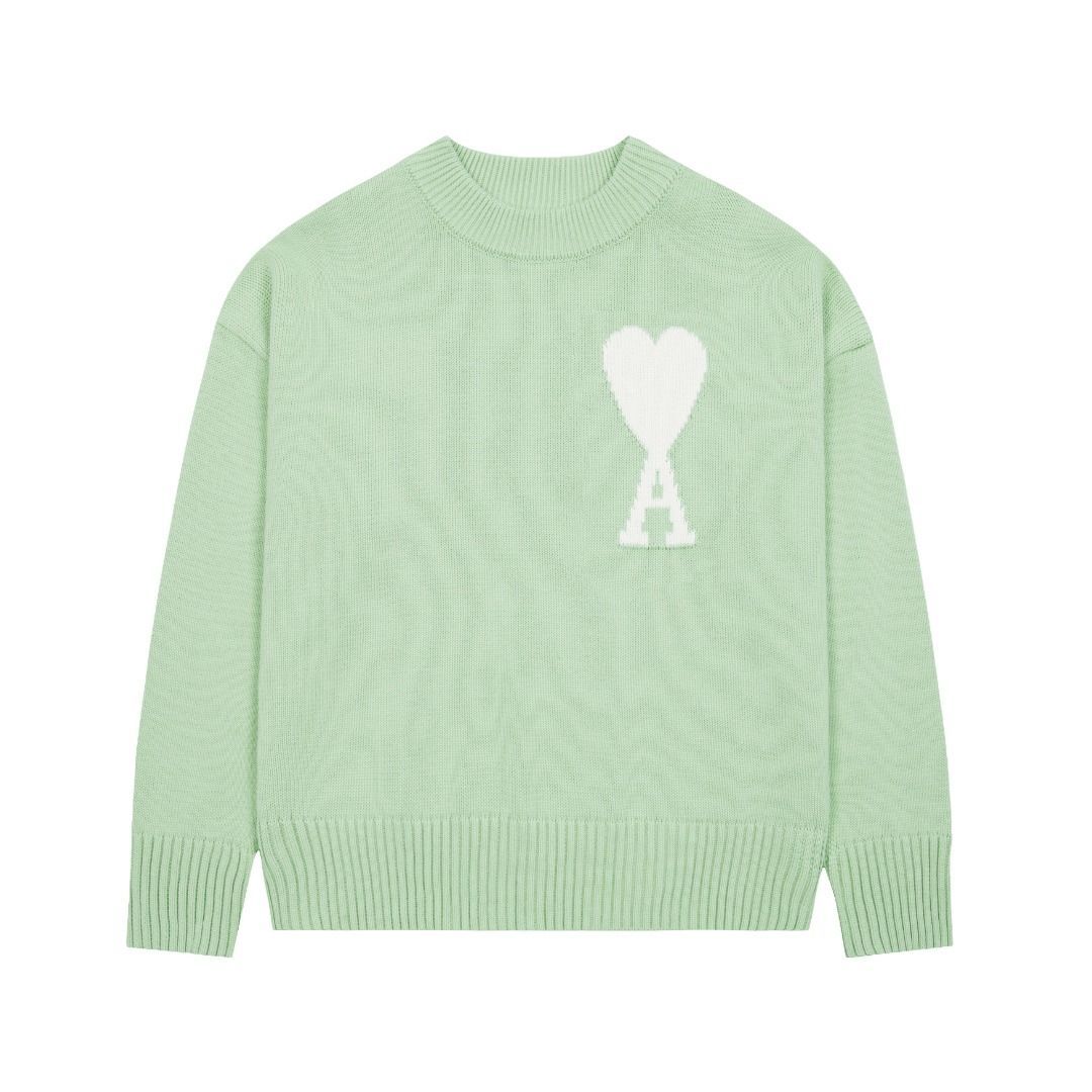 新品・未使用】AMI PARIS アミパリス ハートロゴ ラウンドネックニット 