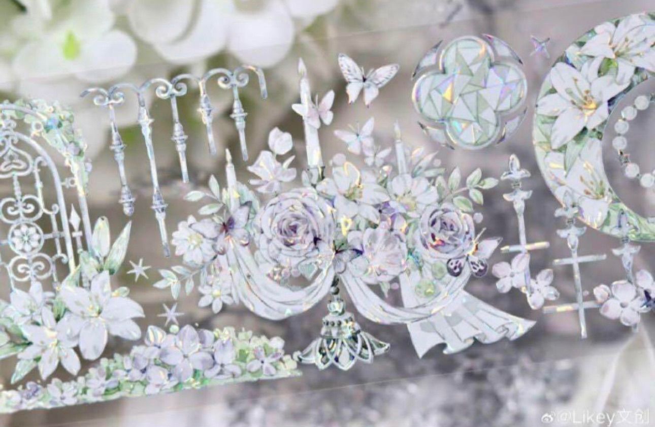 938 贝壳光 6.5cm×4m 浪漫蒂克 海外マスキングテープ