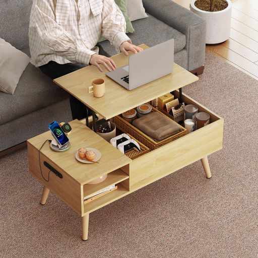 ローテーブル 収納付き センターテーブル 天板昇降式 天板2倍展開可能 大容量 Amazon.co.jp: ローテーブル 収納付き センターテーブル 天板昇降式 天