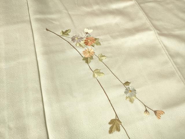 平和屋着物□訪問着 刺繍 枝花文 暈し染め 金彩 正絹 逸品