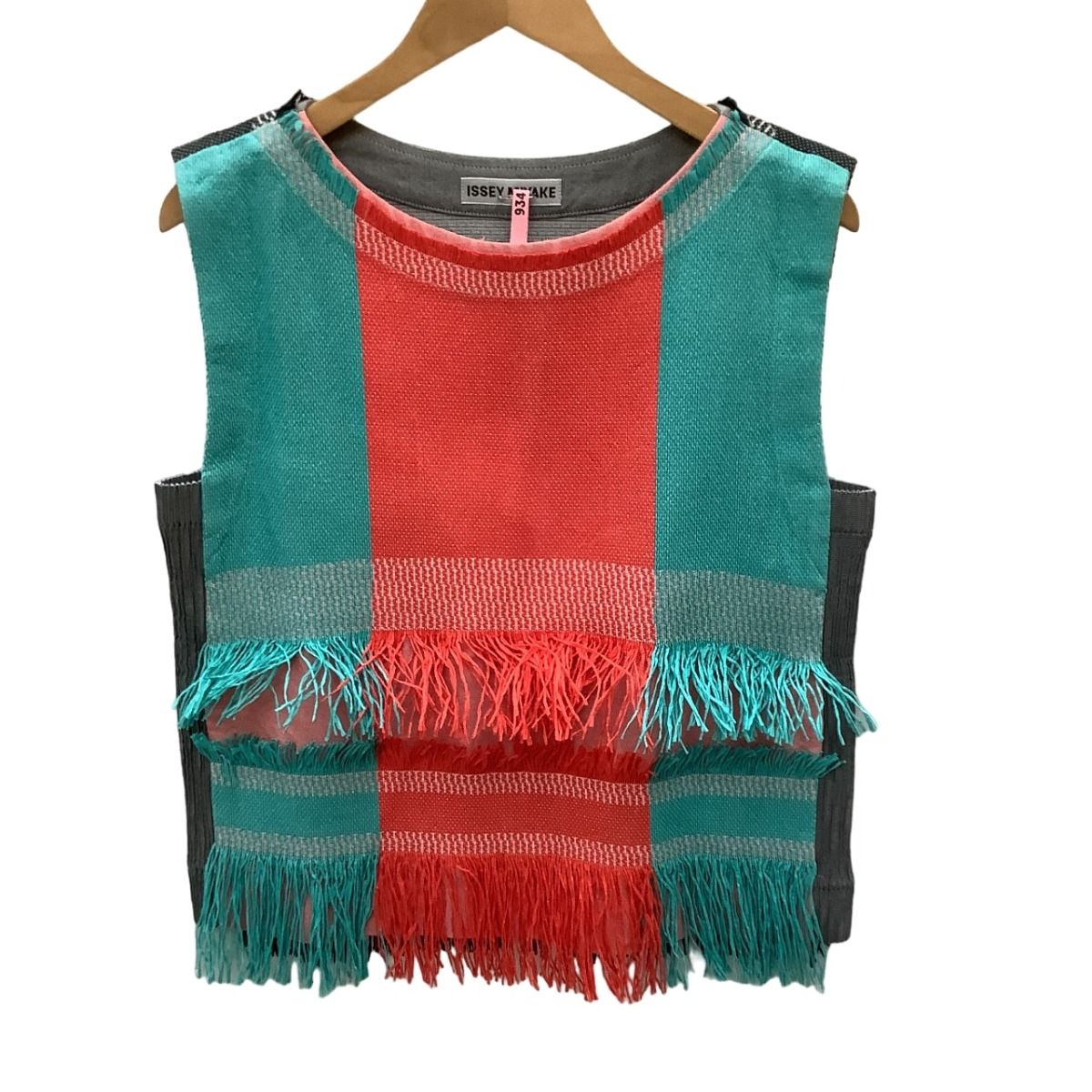 ♪♪ISSEY MIYAKE イッセイミヤケ ペーパーフリンジ セットアップ カットソー パンツ IM62FJ518 マルチカラー