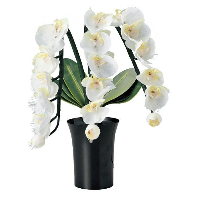 盆提灯 岐阜提灯 花タイプ グランドルミナスSTD 胡蝶蘭3本立 高さ48 cm P 26 23833 七色LED 電気コード式 初盆 新盆 お盆