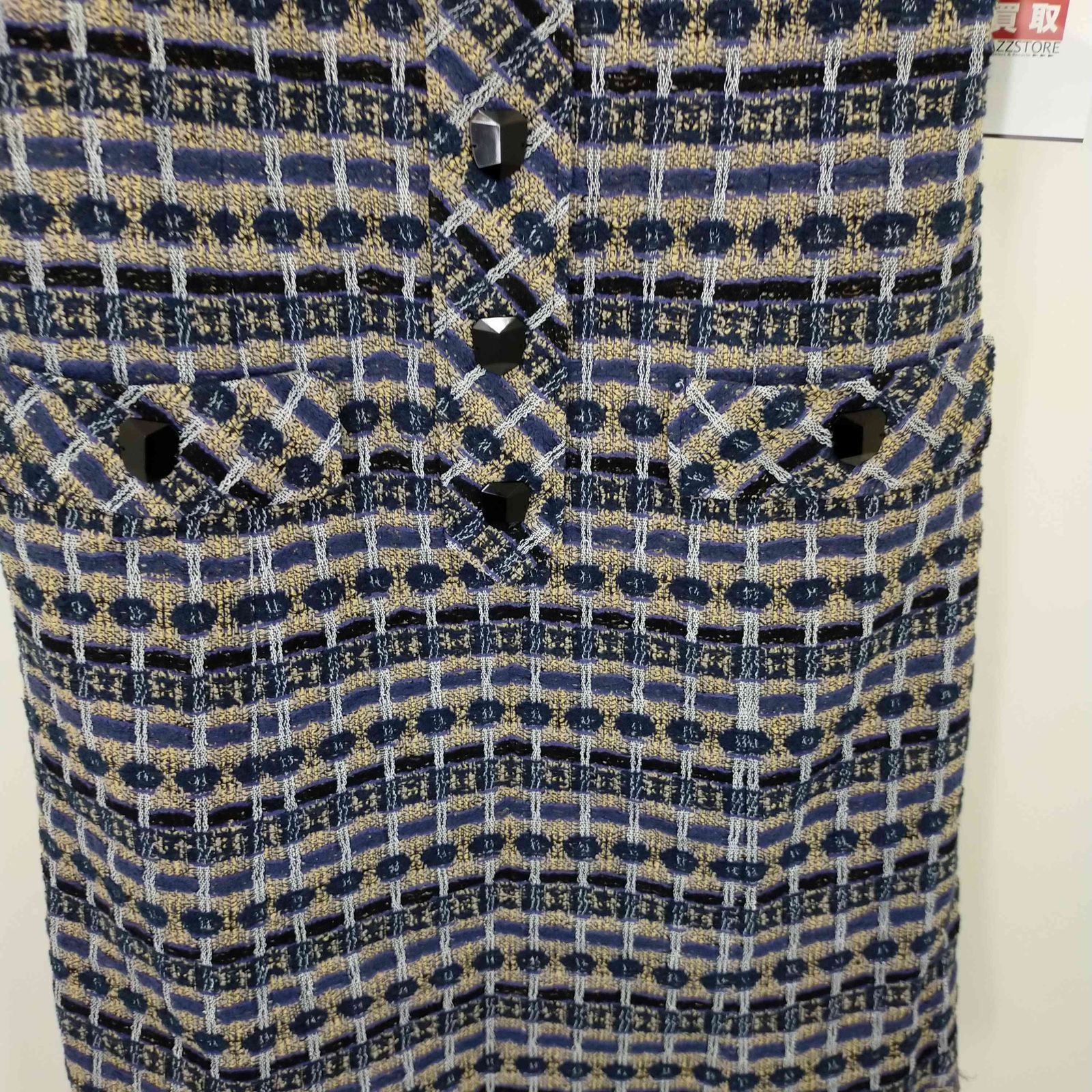 【超美品】Rene TISSUE ワンピース 34 ルネ Rene 日本製 ティシュー TISSUEツイードワンピース