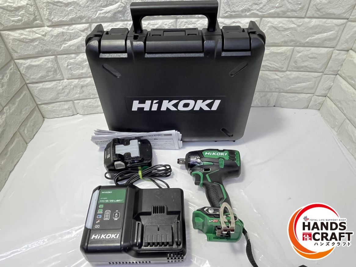 ▽ ハイコーキ WR36DC コードレスインパクトレンチ 36V 充電器×1 バッテリー×1 ケース付