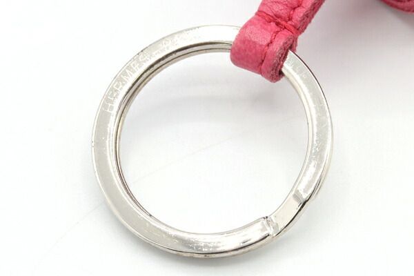 HERMES カルメン キーリング チャーム レザー ピンク【中古】 エルメス