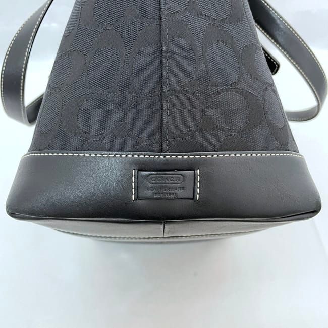 コーチ トートバッグ ブラック シグネチャー 6042 美品 キャンバス