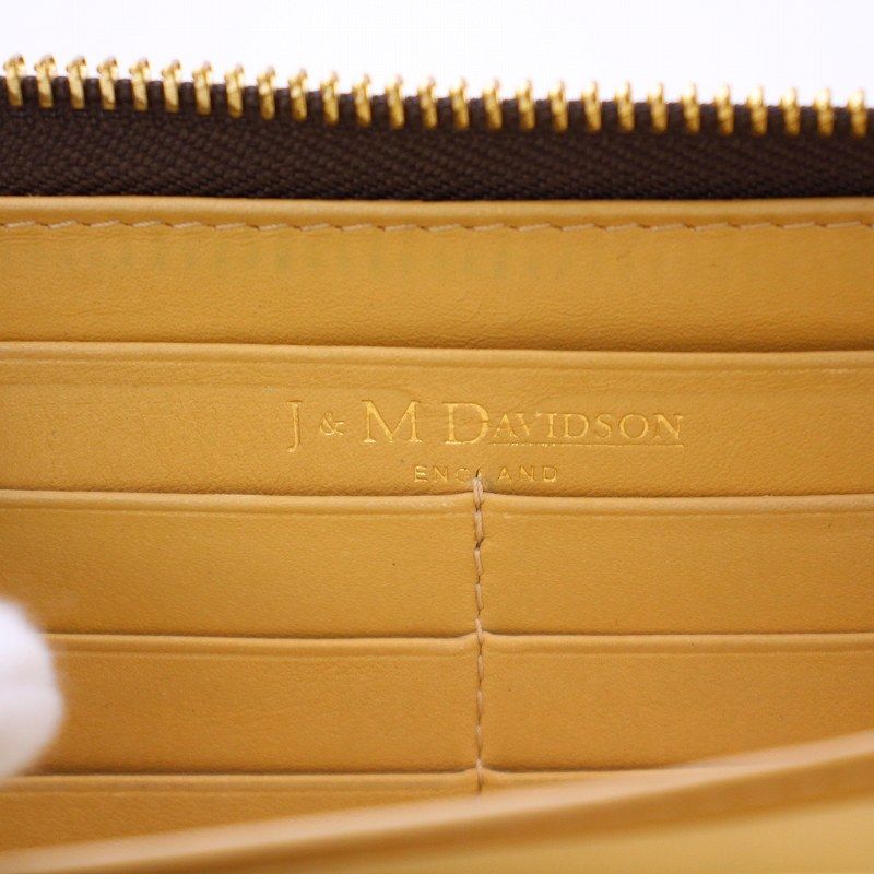 J&M DAVIDSON 長財布　クロコ型押し　ベージュ J&M DAVIDSON 長財布 クロコ型押し ベージュ