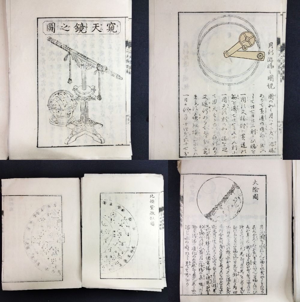 天文暦 星座 仕掛け 絵入 図入◆平天儀図解◆望遠鏡 北 南 ほか 岩橋善兵衛 享和版 江戸 時代物 アンティーク コレクション 浮世絵 UKIYOE 木版 骨董 古美術 古典籍 古文書 和本 古書