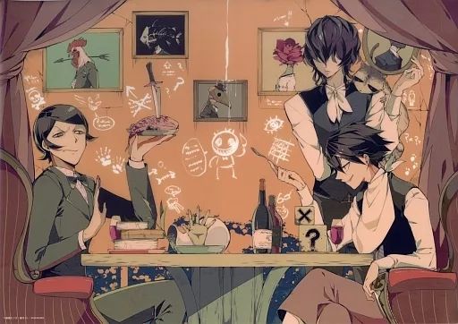 中古】ポスター A3クリアポスター G.集合 「くじ引き堂 文豪ストレイ