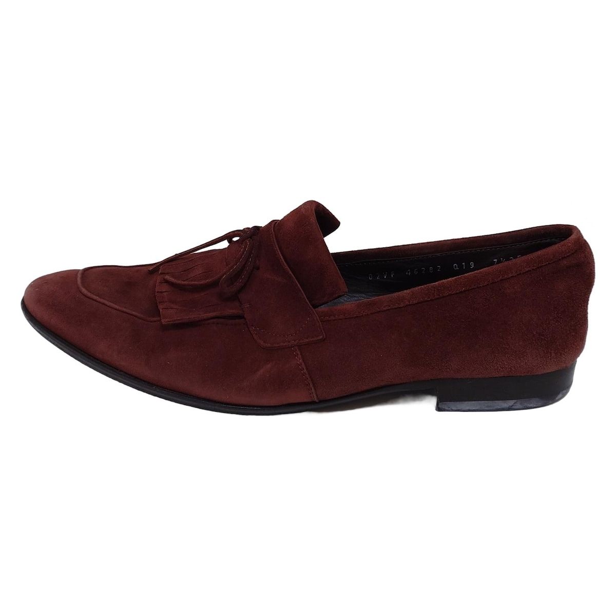 サルバトーレフェラガモ ローファー 7 1|2 2 E メンズ - ダークブラウン フリンジ|リボン|アウトソール張替済