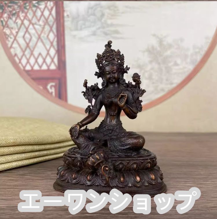 古い陶器の人形 お福さん お福人形 瓦製 時代物 アンティーク ア21 裏