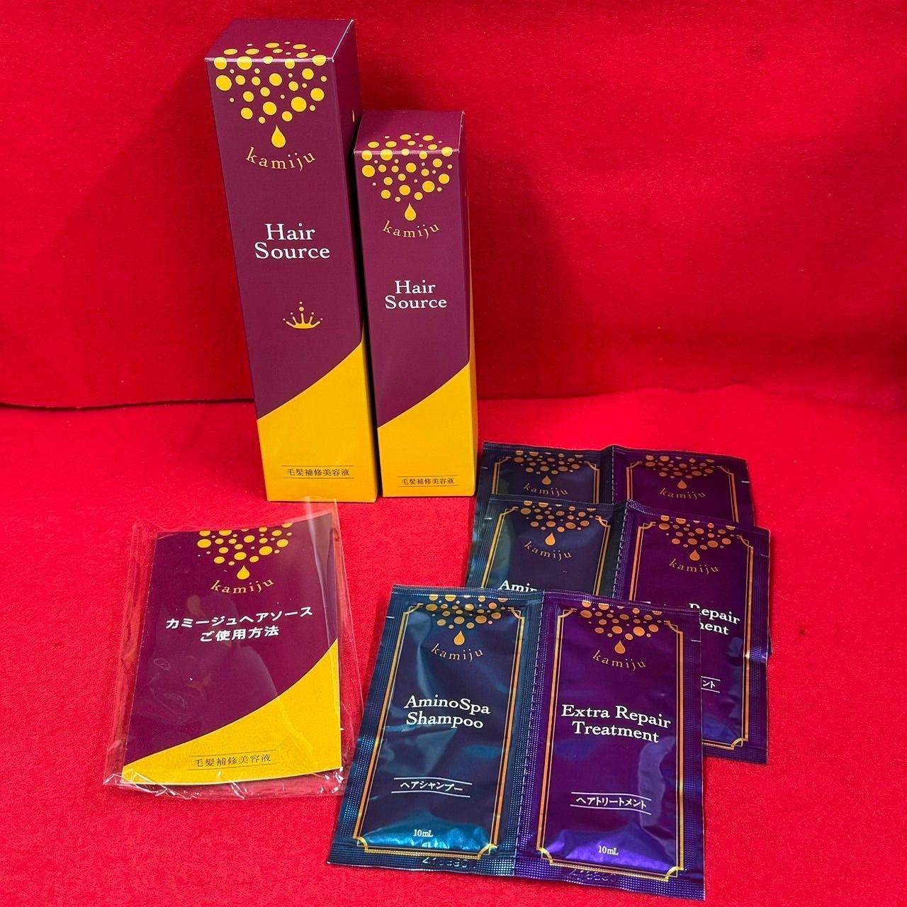 カミージュヘアソース　200ml＆100ml　アミノスパトライアル×3セット カミージュヘアソース 200ml＆100ml アミノスパトライアル×3