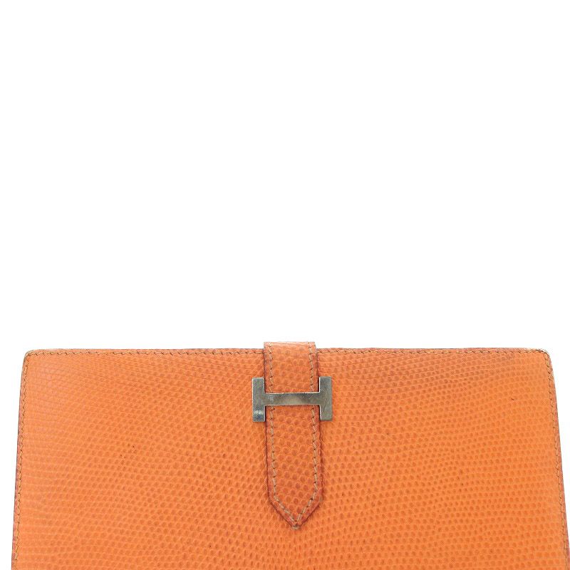 エルメス HERMES ベアン スフレ シルバー金具 長財布 レザー