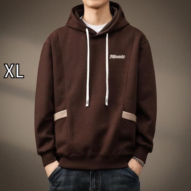 [XL]メンズ ファッション 服  オシャレ シンプル 大人 かっこいい 大きいサイズ ストリート 紳士服  ハイエンド 360 グラム アメリカン ヘビースウェット シャツ 秋 ゆったり フード レトロ カ