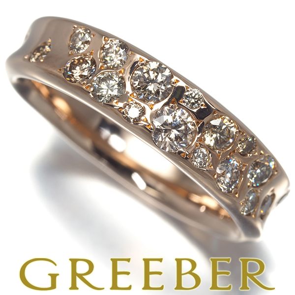 カシケイ リング ダイヤ ダイヤモンド 0.60ct メランジェ 12号 K18PG  