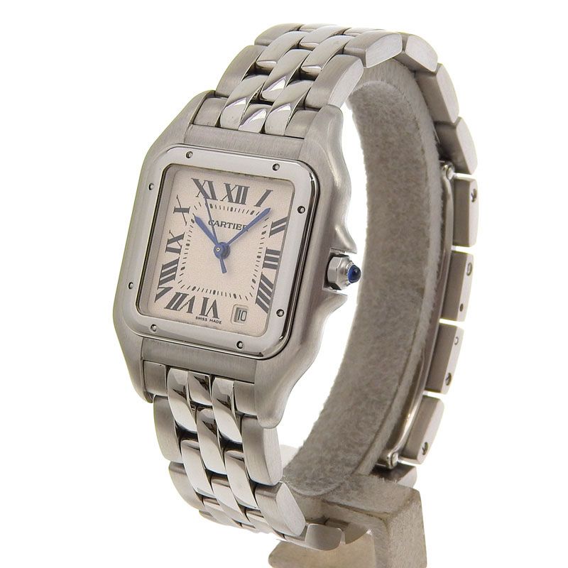 カルティエ CARTIER 時計 パンテールMM ボーイズ クォーツ 腕時計 SS ホワイト文字盤 W25054P5 中古 新入荷 CA0478 Cartier - カルティエ CARTIER 時計 パンテールMM ボーイズ クォーツ