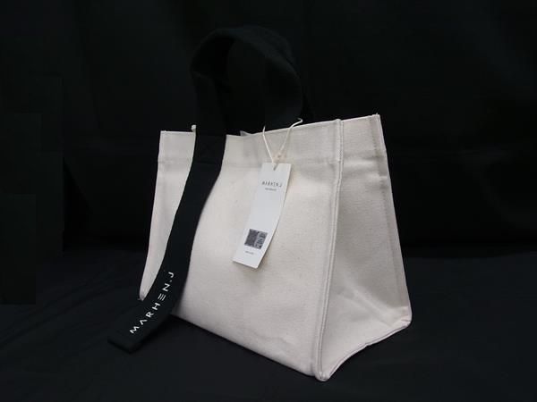MARHEN.J ビジネスバッグ ホワイト キャンバス MARHEN.J ビジネスバッグ ホワイト キャンバス マルヘンジェイ