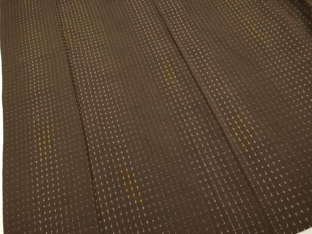 単衣着物　塩沢　生成ベージュ　十字絣　正絹 単衣着物 塩沢 生成ベージュ 十字絣 正絹 塩沢の商品一覧|京都きもの