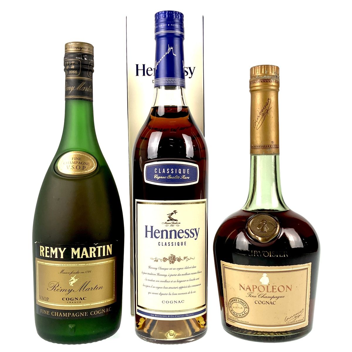 3本 REMY MARTIN Hennessy COURVOISIER コニャック ブランデー セット